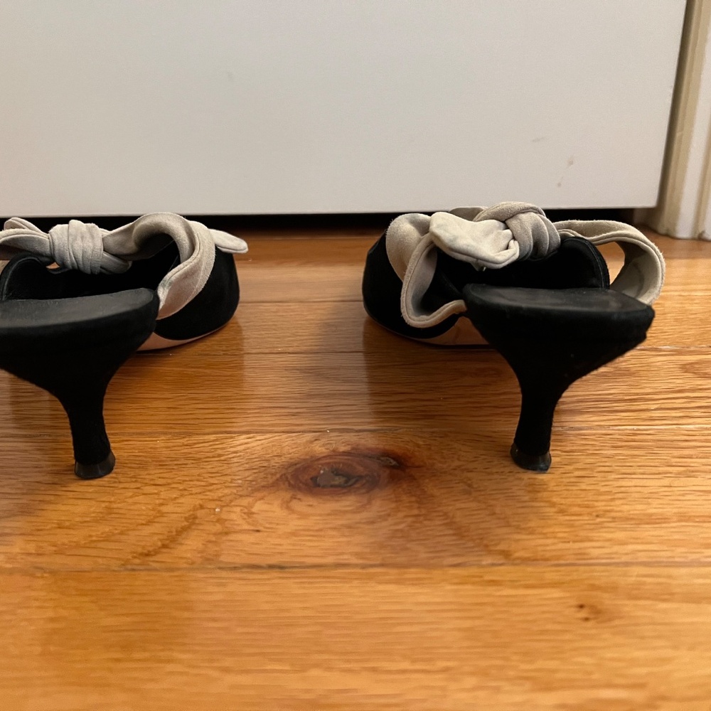 M.GE Black and Cream Mules - Picture 2 of 8